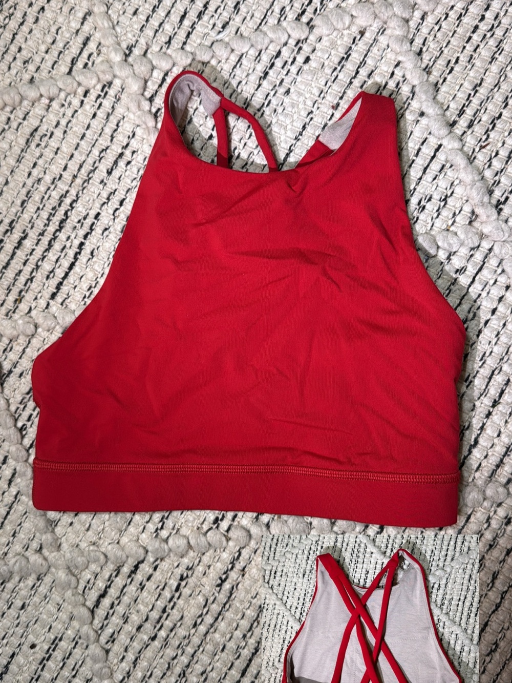 lululemon athletica Red High-Neck Strappy Tank